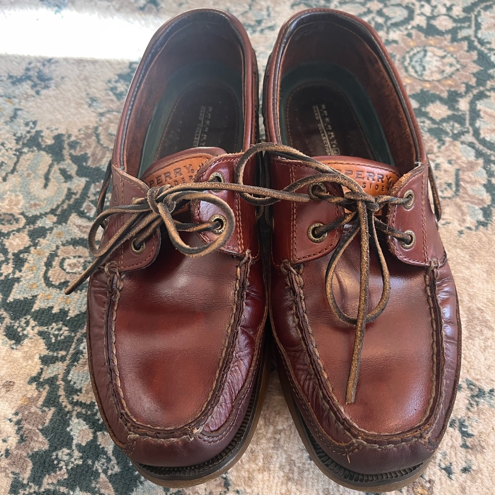 Sperry Men's Dark Brown Leather Boat Shoes